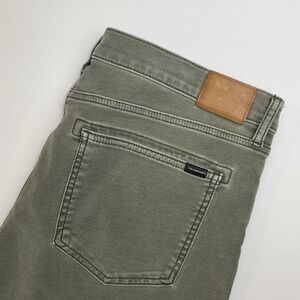 7 Diamonds Generation Jeans Mens 38x34 Gray Green Denim Stretch Straight Casual